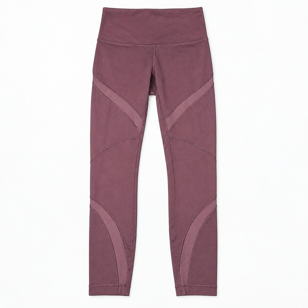 lululemon Clear The Court Tight Women's 4 Figue Plum Mesh High Rise 25" Yoga